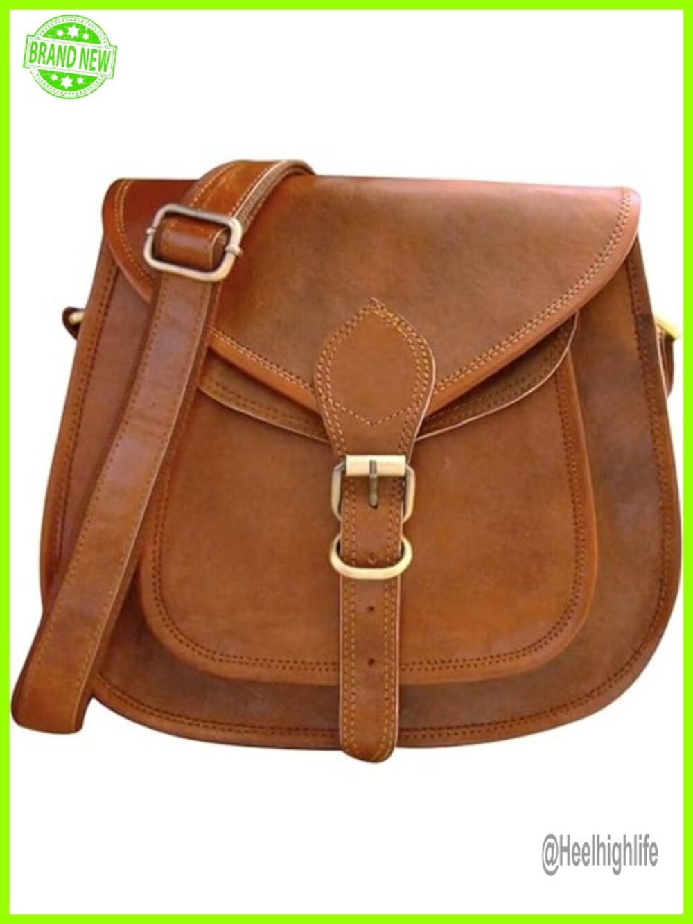Genuine Leather Crossbody Bag Handmade Vintage Messenger Handbag